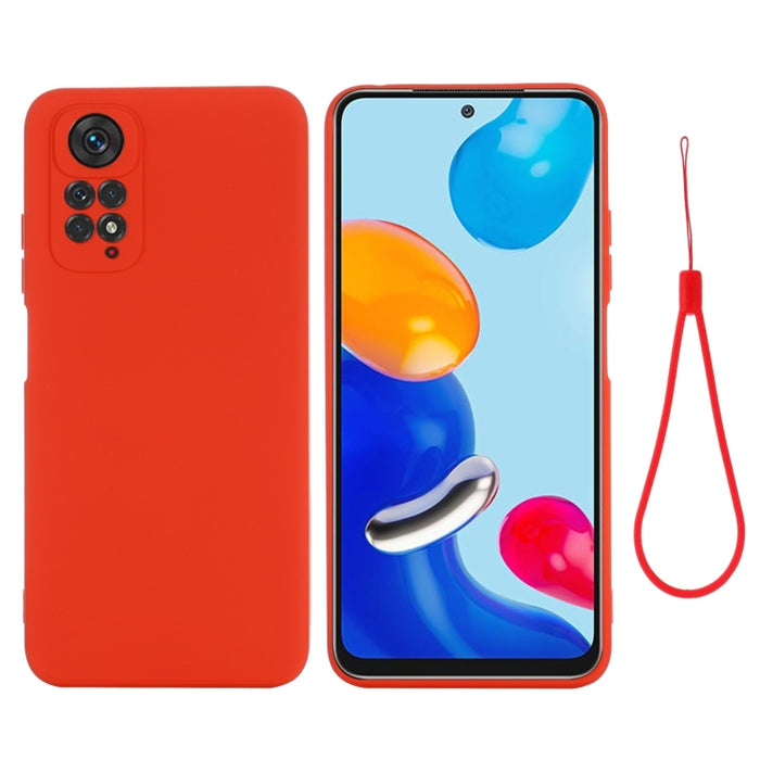 Funda de teléfono de cobertura total a prueba de golpes de silicona líquida de color puro, For Xiaomi Redmi Note 11S/ Note 11 4G