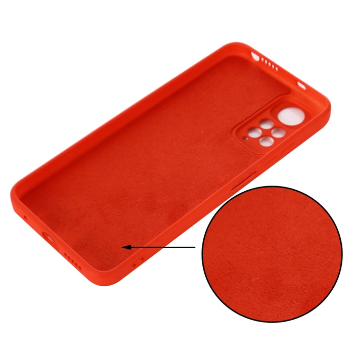 Funda de teléfono de cobertura total a prueba de golpes de silicona líquida de color puro, For Xiaomi Redmi Note 11S/ Note 11 4G
