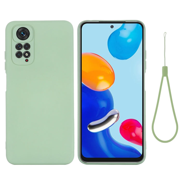 Funda de teléfono de cobertura total a prueba de golpes de silicona líquida de color puro, For Xiaomi Redmi Note 11S/ Note 11 4G
