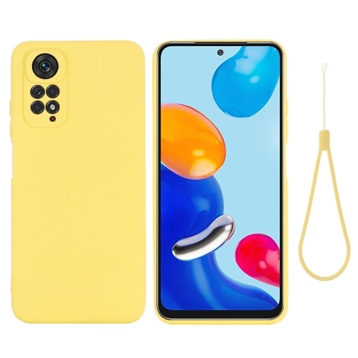 Funda de teléfono de cobertura total a prueba de golpes de silicona líquida de color puro, For Xiaomi Redmi Note 11S/ Note 11 4G
