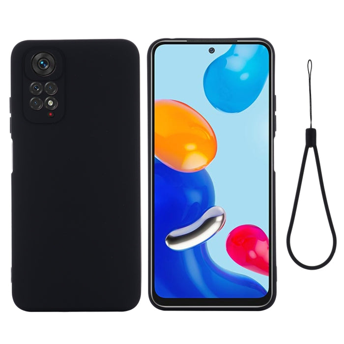 Funda de teléfono de cobertura total a prueba de golpes de silicona líquida de color puro, For Xiaomi Redmi Note 11S/ Note 11 4G
