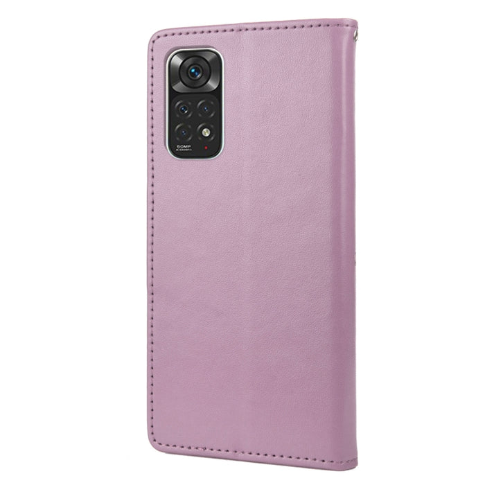 Estuche para teléfono de cuero con tapa y patrón de mariposa en relieve, For Xiaomi Redmi Note 11 4G / Note 11S, For Xiaomi Poco X4 Pro 5G