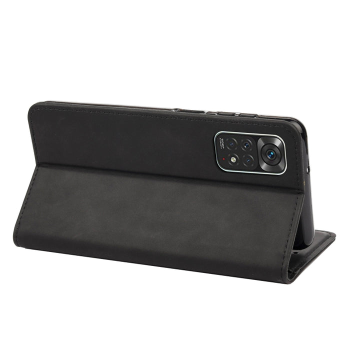 Estuche para teléfono de cuero con empalme magnético con sensación de piel, For Xiaomi Redmi Note 11 4G / Note 11S, For Xiaomi Poco X4 Pro 5G