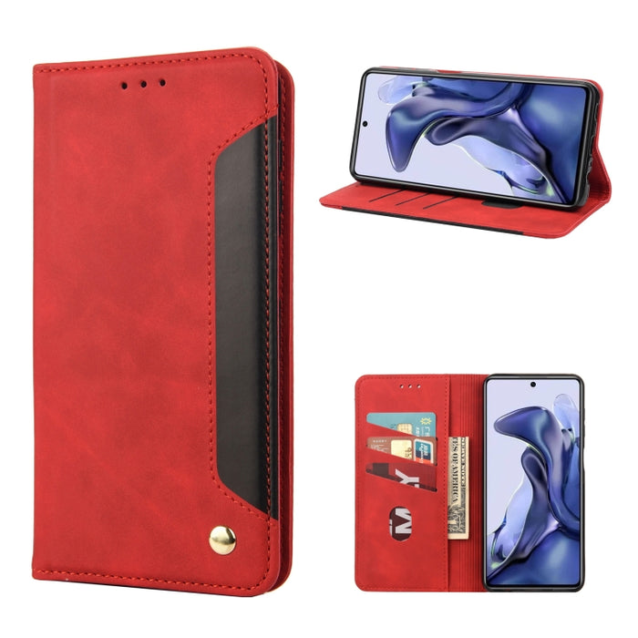 Estuche para teléfono de cuero con empalme magnético con sensación de piel, For Xiaomi Redmi Note 11 4G / Note 11S, For Xiaomi Poco X4 Pro 5G