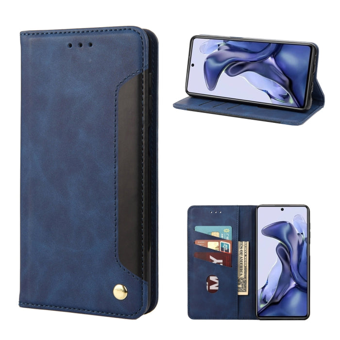 Estuche para teléfono de cuero con empalme magnético con sensación de piel, For Xiaomi Redmi Note 11 4G / Note 11S, For Xiaomi Poco X4 Pro 5G