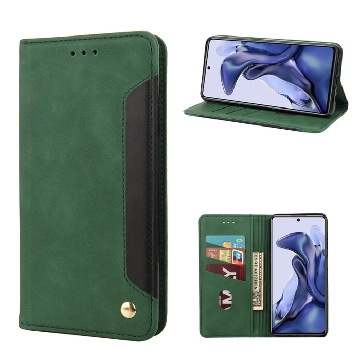 Estuche para teléfono de cuero con empalme magnético con sensación de piel, For Xiaomi Redmi Note 11 4G / Note 11S, For Xiaomi Poco X4 Pro 5G
