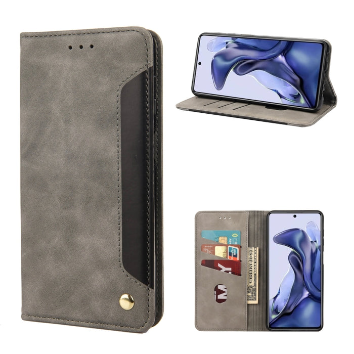 Estuche para teléfono de cuero con empalme magnético con sensación de piel, For Xiaomi Redmi Note 11 4G / Note 11S, For Xiaomi Poco X4 Pro 5G