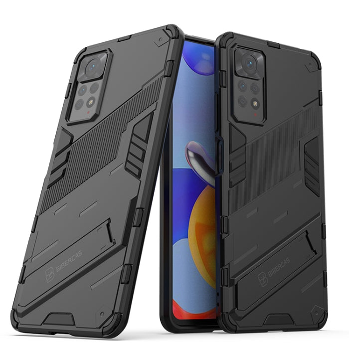 Punk Armor 2 en 1 PC + TPU Estuche para teléfono a prueba de golpes con soporte invisible, For Xiaomi Redmi Note 11 Pro 5G Gobal, For Xiaomi Poco M4 Pro 4G, For Xiaomi Poco X4 Pro 5G