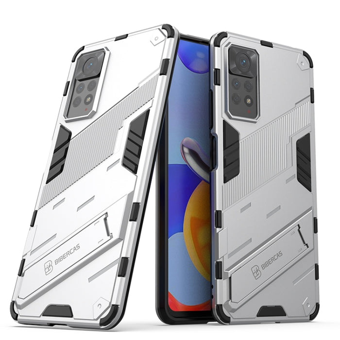 Punk Armor 2 en 1 PC + TPU Estuche para teléfono a prueba de golpes con soporte invisible, For Xiaomi Redmi Note 11 Pro 5G Gobal, For Xiaomi Poco M4 Pro 4G, For Xiaomi Poco X4 Pro 5G