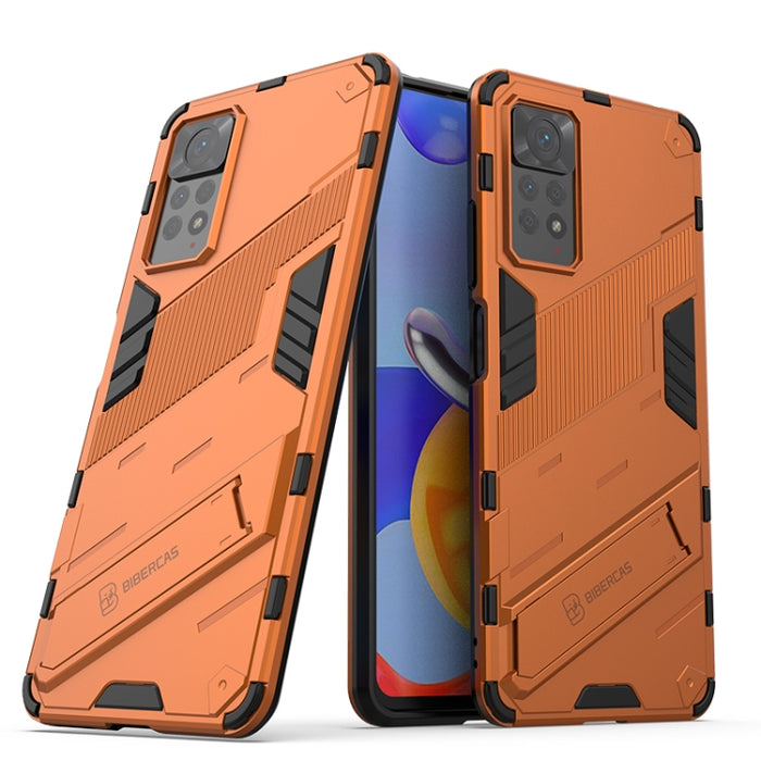 Punk Armor 2 en 1 PC + TPU Estuche para teléfono a prueba de golpes con soporte invisible, For Xiaomi Redmi Note 11 Pro 5G Gobal, For Xiaomi Poco M4 Pro 4G, For Xiaomi Poco X4 Pro 5G
