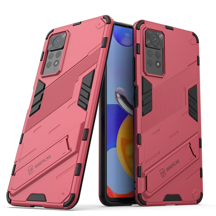 Punk Armor 2 en 1 PC + TPU Estuche para teléfono a prueba de golpes con soporte invisible, For Xiaomi Redmi Note 11 Pro 5G Gobal, For Xiaomi Poco M4 Pro 4G, For Xiaomi Poco X4 Pro 5G
