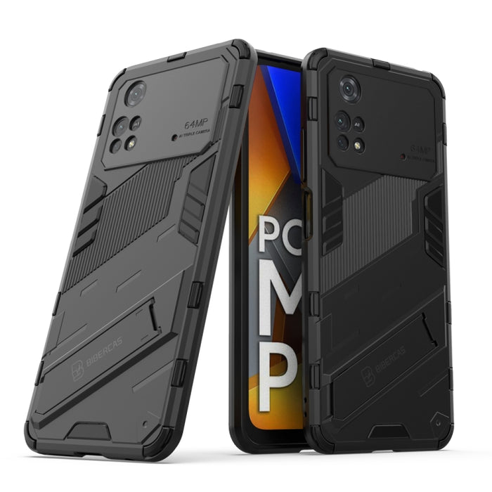 Punk Armor 2 en 1 PC + TPU Estuche para teléfono a prueba de golpes con soporte invisible, For Xiaomi Redmi Note 11 Pro 5G Gobal, For Xiaomi Poco M4 Pro 4G, For Xiaomi Poco X4 Pro 5G