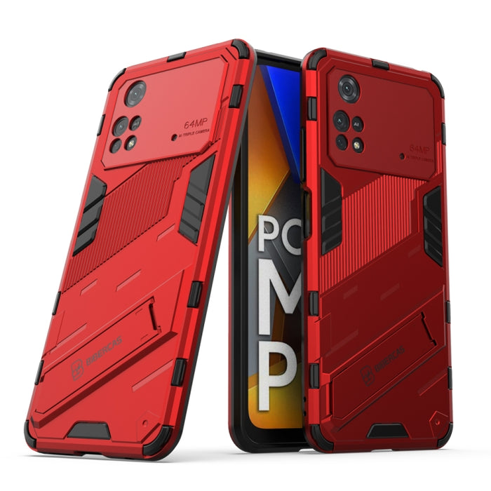 Punk Armor 2 en 1 PC + TPU Estuche para teléfono a prueba de golpes con soporte invisible, For Xiaomi Redmi Note 11 Pro 5G Gobal, For Xiaomi Poco M4 Pro 4G, For Xiaomi Poco X4 Pro 5G