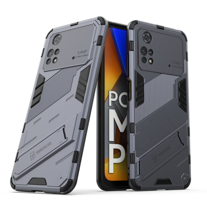 Punk Armor 2 en 1 PC + TPU Estuche para teléfono a prueba de golpes con soporte invisible, For Xiaomi Redmi Note 11 Pro 5G Gobal, For Xiaomi Poco M4 Pro 4G, For Xiaomi Poco X4 Pro 5G