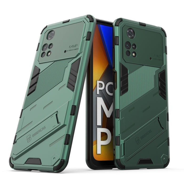 Punk Armor 2 en 1 PC + TPU Estuche para teléfono a prueba de golpes con soporte invisible, For Xiaomi Redmi Note 11 Pro 5G Gobal, For Xiaomi Poco M4 Pro 4G, For Xiaomi Poco X4 Pro 5G