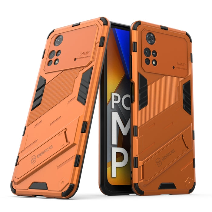 Punk Armor 2 en 1 PC + TPU Estuche para teléfono a prueba de golpes con soporte invisible, For Xiaomi Redmi Note 11 Pro 5G Gobal, For Xiaomi Poco M4 Pro 4G, For Xiaomi Poco X4 Pro 5G