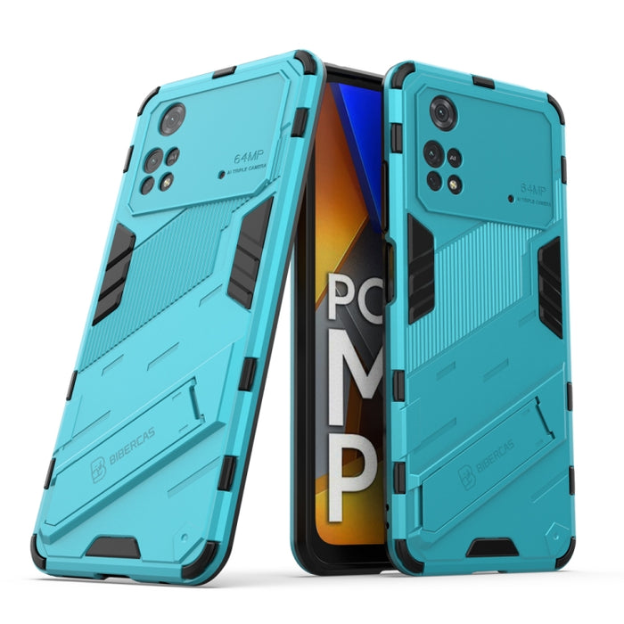 Punk Armor 2 en 1 PC + TPU Estuche para teléfono a prueba de golpes con soporte invisible, For Xiaomi Redmi Note 11 Pro 5G Gobal, For Xiaomi Poco M4 Pro 4G, For Xiaomi Poco X4 Pro 5G