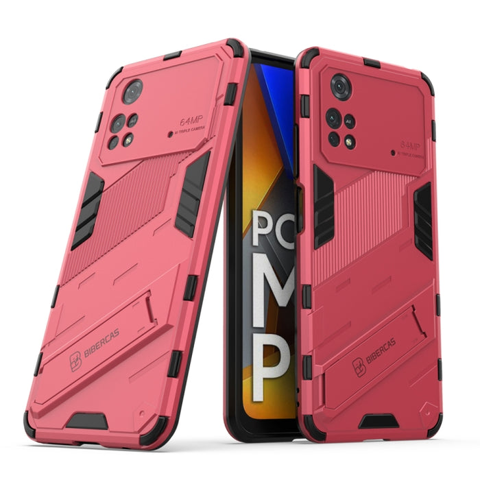 Punk Armor 2 en 1 PC + TPU Estuche para teléfono a prueba de golpes con soporte invisible, For Xiaomi Redmi Note 11 Pro 5G Gobal, For Xiaomi Poco M4 Pro 4G, For Xiaomi Poco X4 Pro 5G