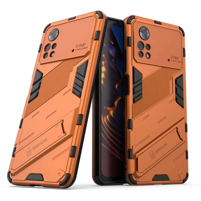 Punk Armor 2 en 1 PC + TPU Estuche para teléfono a prueba de golpes con soporte invisible, For Xiaomi Redmi Note 11 Pro 5G Gobal, For Xiaomi Poco M4 Pro 4G, For Xiaomi Poco X4 Pro 5G
