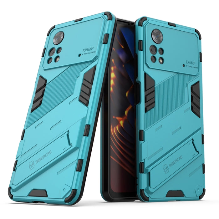Punk Armor 2 en 1 PC + TPU Estuche para teléfono a prueba de golpes con soporte invisible, For Xiaomi Redmi Note 11 Pro 5G Gobal, For Xiaomi Poco M4 Pro 4G, For Xiaomi Poco X4 Pro 5G