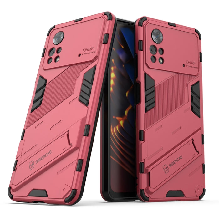 Punk Armor 2 en 1 PC + TPU Estuche para teléfono a prueba de golpes con soporte invisible, For Xiaomi Redmi Note 11 Pro 5G Gobal, For Xiaomi Poco M4 Pro 4G, For Xiaomi Poco X4 Pro 5G
