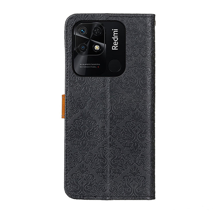 Estuche para teléfono de cuero en relieve floral europeo, For Xiaomi Redmi 10C/Redmi 10 India/Redmi 10 Power/Poco C40, For Xiaomi Redmi K40S/Redmi K40S Pro 5G/Xiaomi Poco F4 5G, For Xiaomi Redmi K50 / K50 Pro