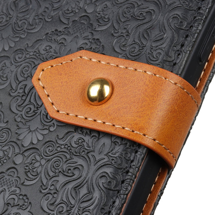 Estuche para teléfono de cuero en relieve floral europeo, For Xiaomi Redmi 10C/Redmi 10 India/Redmi 10 Power/Poco C40, For Xiaomi Redmi K40S/Redmi K40S Pro 5G/Xiaomi Poco F4 5G, For Xiaomi Redmi K50 / K50 Pro