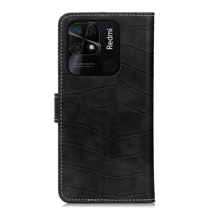 Estuche para teléfono de cuero con textura de cocodrilo, For Xiaomi Redmi 10C/Redmi 10 India/Redmi 10 Power/Poco C40, For Xiaomi Redmi 10C, For Xiaomi Redmi K40S/Redmi K40S Pro 5G/Xiaomi Poco F4 5G, For Xiaomi Redmi K50 / K50 Pro