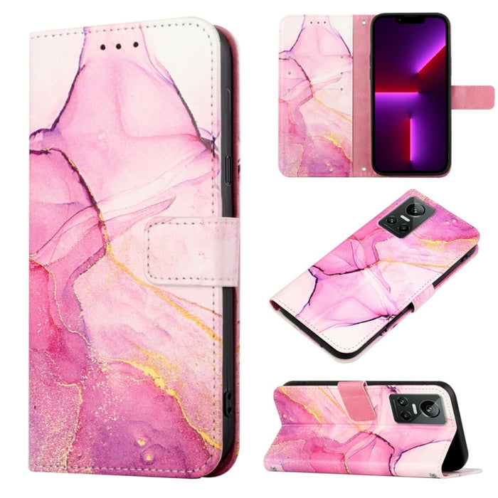 PT003 Estuche para teléfono de cuero con tapa y patrón de mármol, For Xiaomi Redmi 10 Prime+ 5G / Note 11E, For Xiaomi Redmi 10C 4G / Redmi 10 India, For Samsung Galaxy A03s 165.8mm, For OPPO Find X5, For OPPO Find X5 Pro, For OPPO Realme GT Neo3      ...