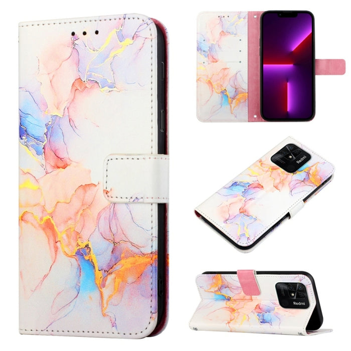 PT003 Estuche para teléfono de cuero con tapa y patrón de mármol, For Xiaomi Redmi 10 Prime+ 5G / Note 11E, For Xiaomi Redmi 10C 4G / Redmi 10 India, For Samsung Galaxy A03s 165.8mm, For OPPO Find X5, For OPPO Find X5 Pro, For OPPO Realme GT Neo3      ...