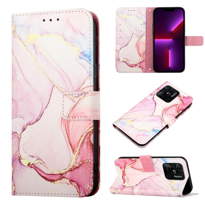PT003 Estuche para teléfono de cuero con tapa y patrón de mármol, For Xiaomi Redmi 10 Prime+ 5G / Note 11E, For Xiaomi Redmi 10C 4G / Redmi 10 India, For Samsung Galaxy A03s 165.8mm, For OPPO Find X5, For OPPO Find X5 Pro, For OPPO Realme GT Neo3      ...