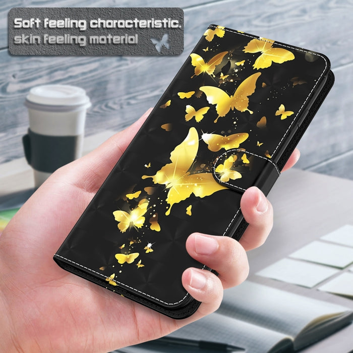 Patrón de pintura 3D TPU + funda de teléfono de cuero PU, For Xiaomi Poco M4 Pro, For Xiaomi Poco X4 Pro 5G, For Xiaomi Redmi Note 10 Lite, For Xiaomi Redmi Note 11, For Xiaomi Redmi Note 11 Pro / 11 Pro+, For Xiaomi Redmi Note 8 2021, For Xiaomi Redmi...