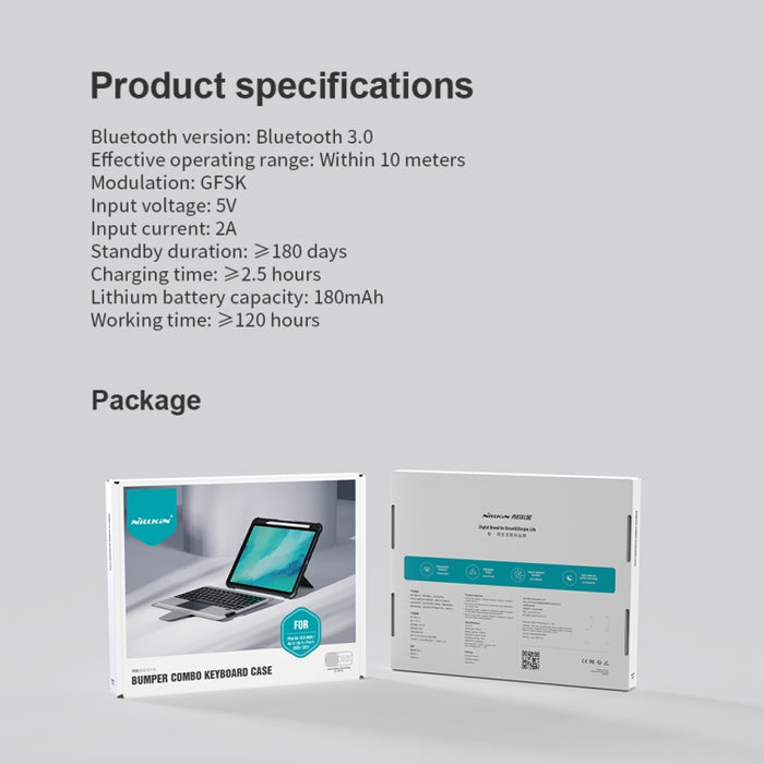 Funda protectora inteligente para tableta con teclado táctil Bluetooth NILLKIN