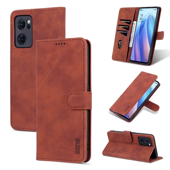 AZNS Skin Feel Calf Texture Flip Funda de cuero para teléfono, For Xiaomi Redmi K50 / K50 Pro, For OPPO Reno7 Global, For OPPO Reno7 SE 5G