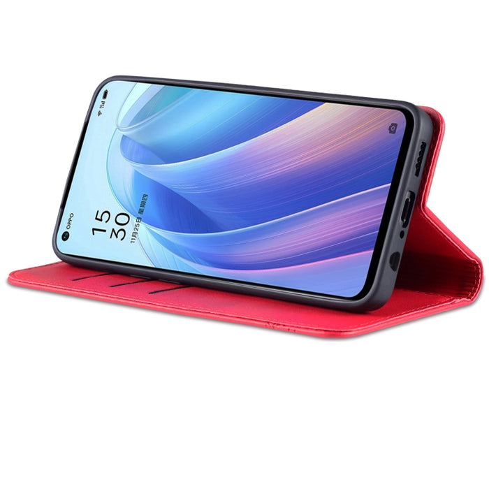 AZNS Funda de cuero con tapa magnética con textura de becerro para teléfono, For OPPO Reno7 Global, For Honor 60 SE, For Samsung Galaxy A73 5G, For Xiaomi 12 / 12X