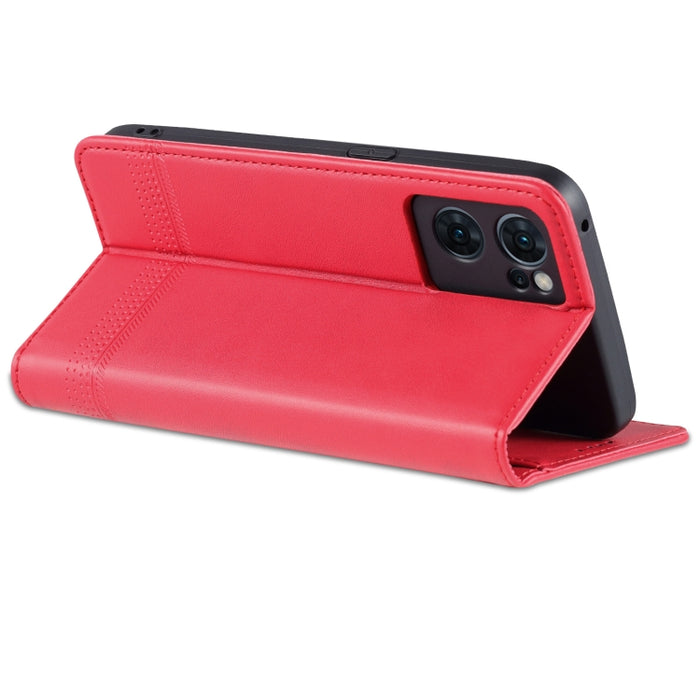 AZNS Funda de cuero con tapa magnética con textura de becerro para teléfono, For OPPO Reno7 Global, For Honor 60 SE, For Samsung Galaxy A73 5G, For Xiaomi 12 / 12X