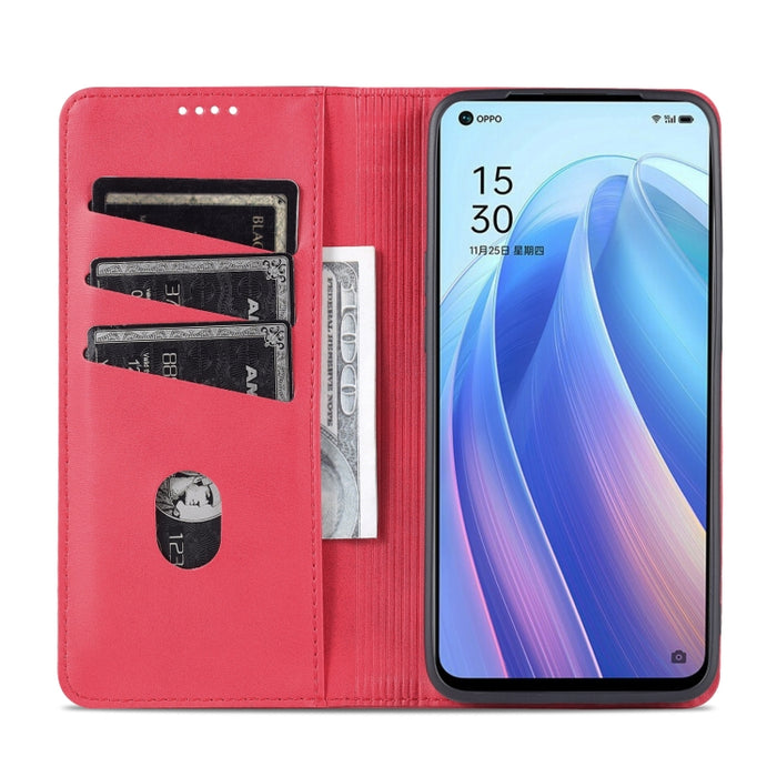 AZNS Funda de cuero con tapa magnética con textura de becerro para teléfono, For OPPO Reno7 Global, For Honor 60 SE, For Samsung Galaxy A73 5G, For Xiaomi 12 / 12X