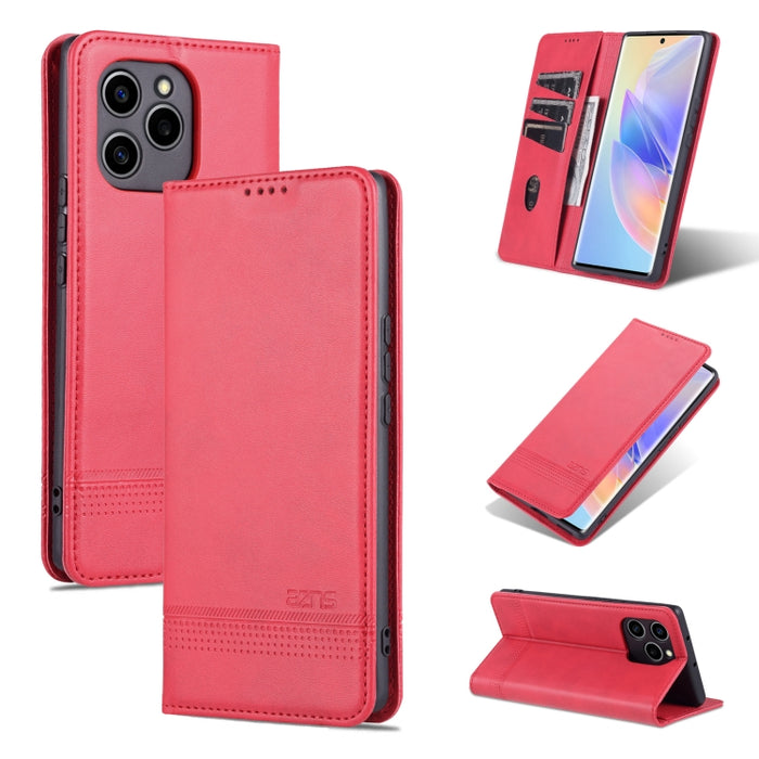 AZNS Funda de cuero con tapa magnética con textura de becerro para teléfono, For OPPO Reno7 Global, For Honor 60 SE, For Samsung Galaxy A73 5G, For Xiaomi 12 / 12X