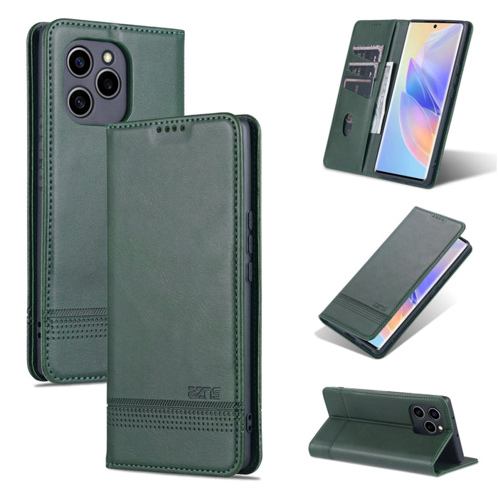 AZNS Funda de cuero con tapa magnética con textura de becerro para teléfono, For OPPO Reno7 Global, For Honor 60 SE, For Samsung Galaxy A73 5G, For Xiaomi 12 / 12X