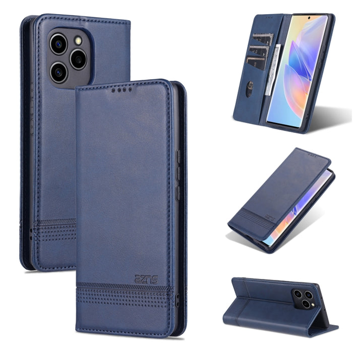 AZNS Funda de cuero con tapa magnética con textura de becerro para teléfono, For OPPO Reno7 Global, For Honor 60 SE, For Samsung Galaxy A73 5G, For Xiaomi 12 / 12X