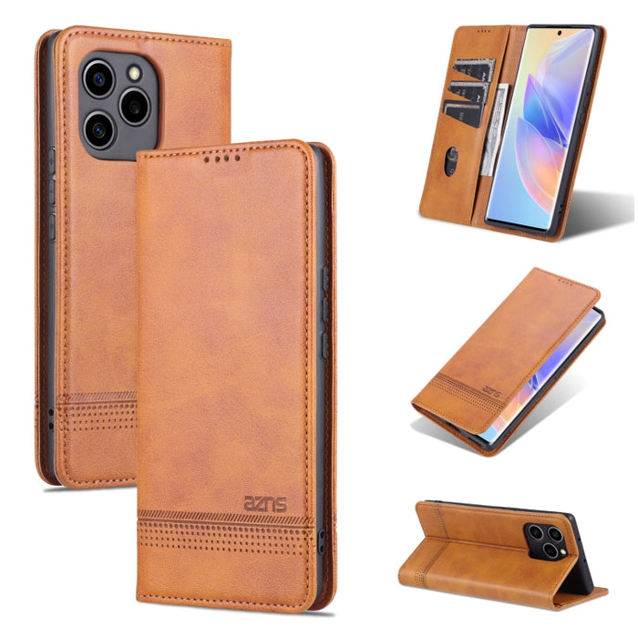 AZNS Funda de cuero con tapa magnética con textura de becerro para teléfono, For OPPO Reno7 Global, For Honor 60 SE, For Samsung Galaxy A73 5G, For Xiaomi 12 / 12X
