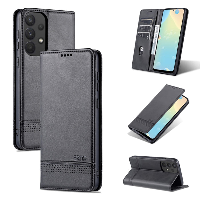 AZNS Funda de cuero con tapa magnética con textura de becerro para teléfono, For OPPO Reno7 Global, For Honor 60 SE, For Samsung Galaxy A73 5G, For Xiaomi 12 / 12X