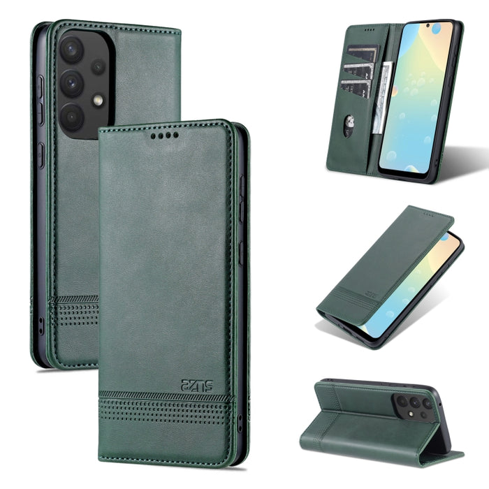 AZNS Funda de cuero con tapa magnética con textura de becerro para teléfono, For OPPO Reno7 Global, For Honor 60 SE, For Samsung Galaxy A73 5G, For Xiaomi 12 / 12X