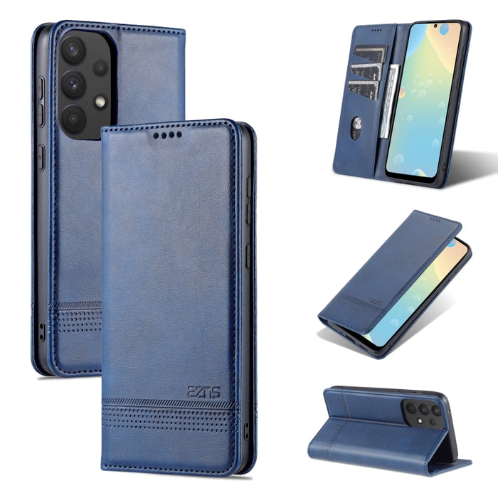 AZNS Funda de cuero con tapa magnética con textura de becerro para teléfono, For OPPO Reno7 Global, For Honor 60 SE, For Samsung Galaxy A73 5G, For Xiaomi 12 / 12X