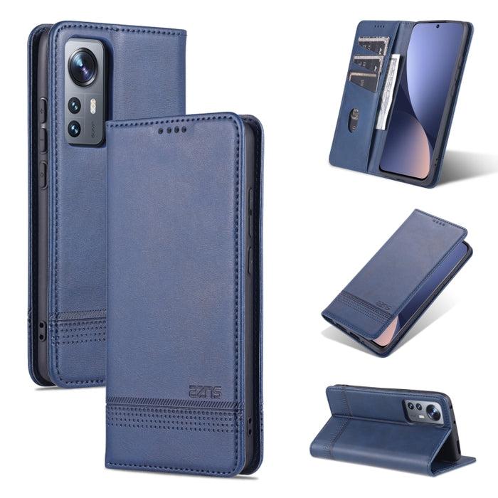 AZNS Funda de cuero con tapa magnética con textura de becerro para teléfono, For OPPO Reno7 Global, For Honor 60 SE, For Samsung Galaxy A73 5G, For Xiaomi 12 / 12X