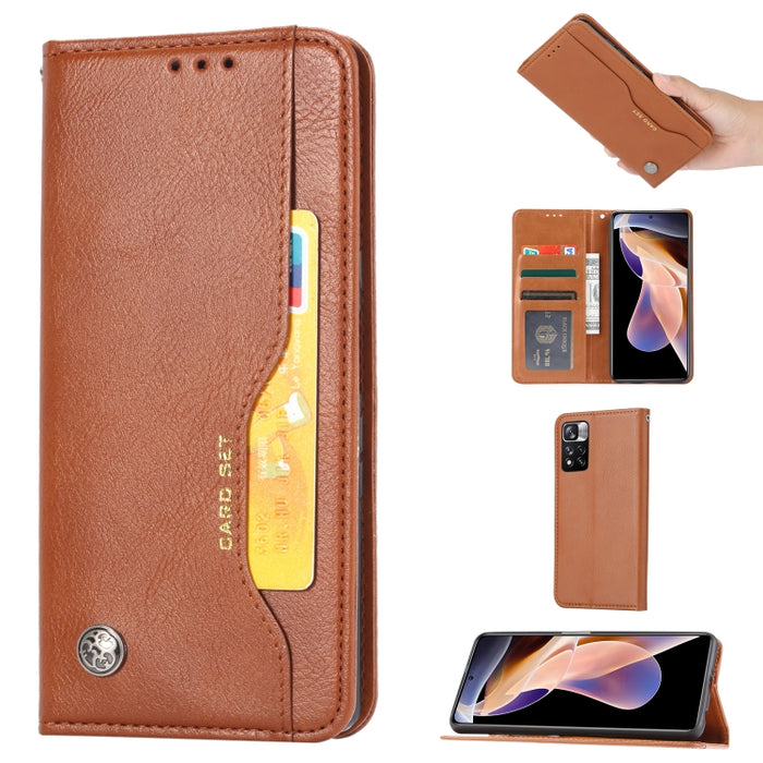 Estuche de cuero con tapa horizontal con textura de piel amasada, For Xiaomi Redmi Note 11 Pro 4G Global, For Xiaomi Redmi Note 11S / Note 11 4G Global