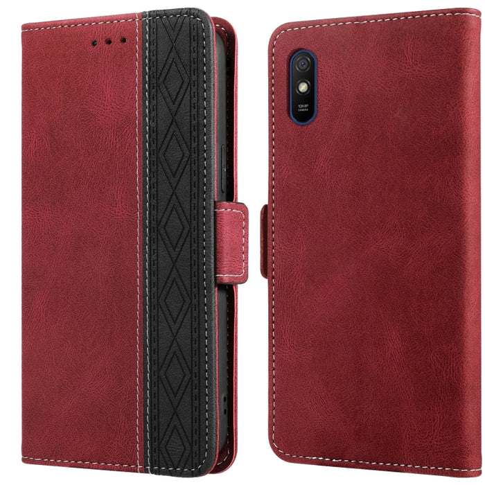 Estuche para teléfono de cuero RFID con costuras laterales magnéticas, For Xiaomi Redmi 9, For Xiaomi Redmi 9A, For Xiaomi Redmi 9C, For Xiaomi Redmi 9T, For Xiaomi Redmi Note 9 Pro 4G / 9S, For Xiaomi Redmi Note 9 / 10X, For Xiaomi Redmi Note 9T 5G   ...