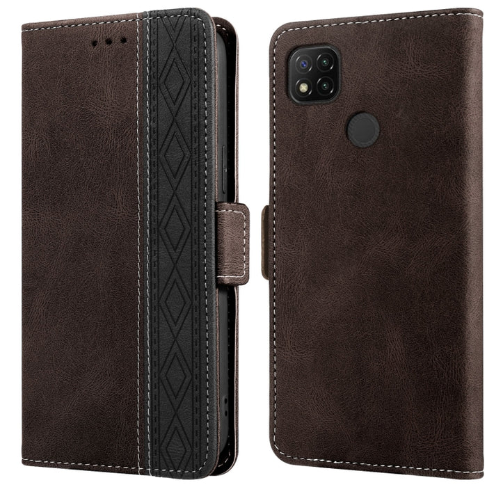 Estuche para teléfono de cuero RFID con costuras laterales magnéticas, For Xiaomi Redmi 9, For Xiaomi Redmi 9A, For Xiaomi Redmi 9C, For Xiaomi Redmi 9T, For Xiaomi Redmi Note 9 Pro 4G / 9S, For Xiaomi Redmi Note 9 / 10X, For Xiaomi Redmi Note 9T 5G   ...