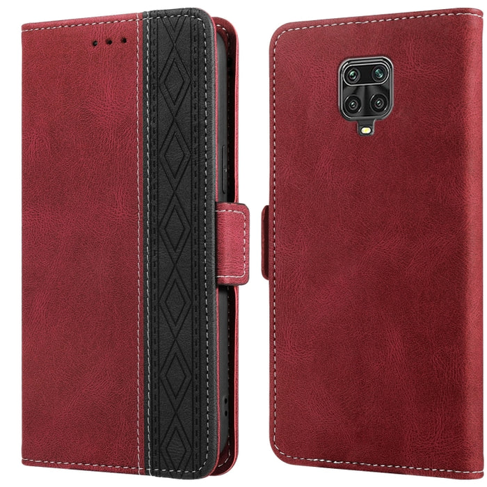 Estuche para teléfono de cuero RFID con costuras laterales magnéticas, For Xiaomi Redmi 9, For Xiaomi Redmi 9A, For Xiaomi Redmi 9C, For Xiaomi Redmi 9T, For Xiaomi Redmi Note 9 Pro 4G / 9S, For Xiaomi Redmi Note 9 / 10X, For Xiaomi Redmi Note 9T 5G   ...