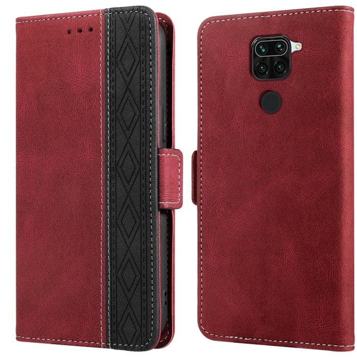 Estuche para teléfono de cuero RFID con costuras laterales magnéticas, For Xiaomi Redmi 9, For Xiaomi Redmi 9A, For Xiaomi Redmi 9C, For Xiaomi Redmi 9T, For Xiaomi Redmi Note 9 Pro 4G / 9S, For Xiaomi Redmi Note 9 / 10X, For Xiaomi Redmi Note 9T 5G   ...